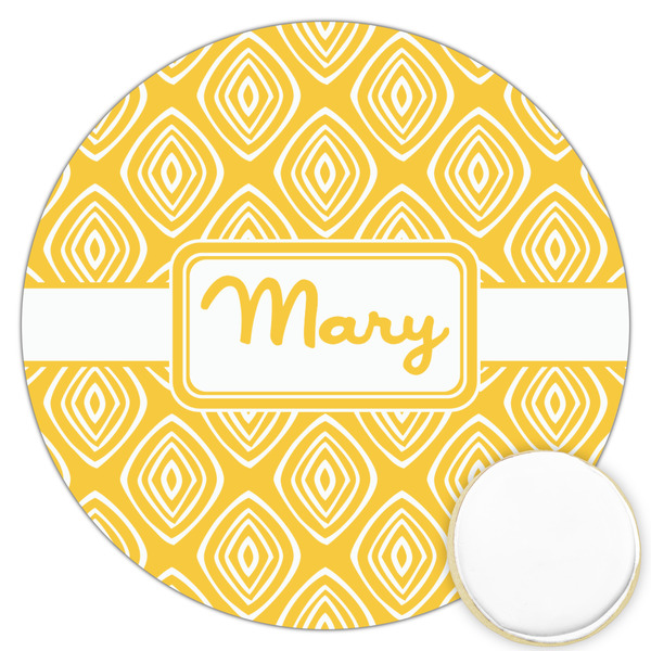 Custom Tribal Diamond Printed Cookie Topper - 3.25" (Personalized)