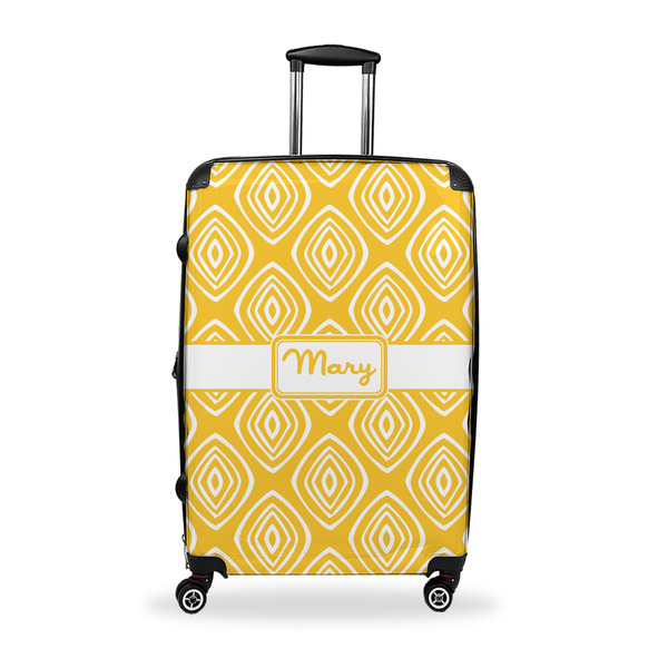 Custom Tribal Diamond Suitcase - 28" Large - Checked w/ Name or Text