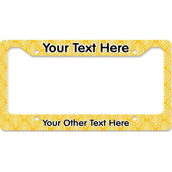 Custom Tribal Diamond License Plate Frame - Style B (Personalized)