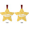 Tribal Diamond Metal Star Ornament - Front and Back