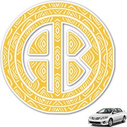 Tribal Diamond Monogram Car Decal (Personalized)