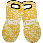 Tribal Diamond Neoprene Oven Mitts - Set of 2 w/ Name or Text