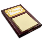 Tribal Diamond Red Mahogany Sticky Note Holder (Personalized)