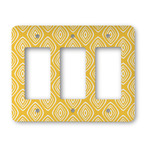 Tribal Diamond Rocker Style Light Switch Cover - Three Switch