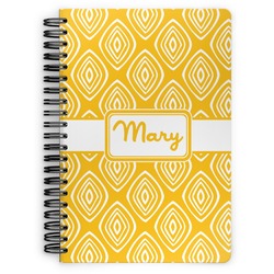 Tribal Diamond Spiral Notebook - 7x10 w/ Name or Text