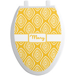 Tribal Diamond Toilet Seat Decal - Elongated (Personalized)