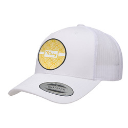 Tribal Diamond Trucker Hat - White (Personalized)