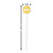 Tribal Diamond White Plastic 7" Stir Stick - Round - Dimensions