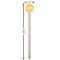 Tribal Diamond Wooden 7.5" Stir Stick - Round - Dimensions