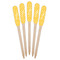 Tribal Diamond Wooden Food Pick - Paddle - Fan View