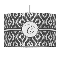 Ikat 12" Drum Pendant Lamp - Fabric (Personalized)