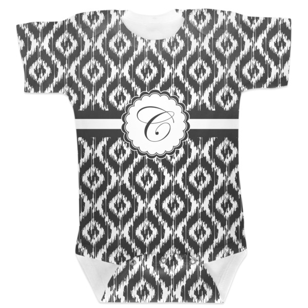 Custom Ikat Baby Bodysuit 3-6 w/ Initial