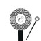 Ikat Black Plastic 7" Stir Stick - Round - Closeup