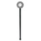 Ikat Black Plastic 7" Stir Stick - Round - Single Stick