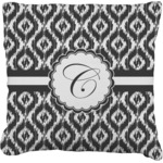 Ikat Faux-Linen Throw Pillow (Personalized)