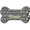 Ikat Ceramic Flat Ornament - Bone Front & Back Double Print