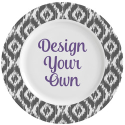 Ikat Ceramic Dinner Plates (Set of 4) (Personalized)
