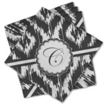 Ikat Cloth Cocktail Napkins - Set of 4 w/ Initial