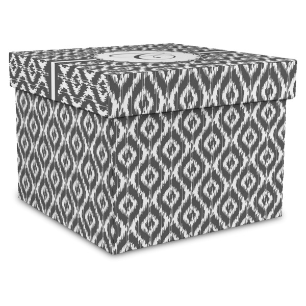 Custom Ikat Gift Box with Lid - Canvas Wrapped - X-Large (Personalized)