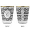 Ikat Glass Shot Glass - with gold rim - APPROVAL