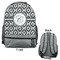 Ikat Large Backpack - Gray - Front & Back View