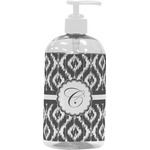 Ikat Plastic Soap / Lotion Dispenser (16 oz - Large - White) (Personalized)