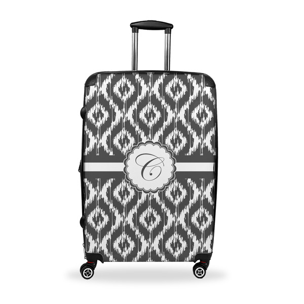 Custom Ikat Suitcase - 28" Large - Checked w/ Initial