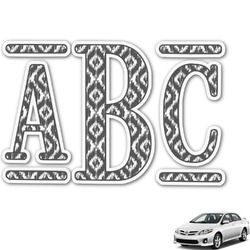 Ikat Monogram Car Decal (Personalized)