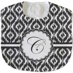 Ikat Velour Baby Bib w/ Initial