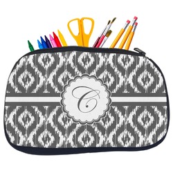 Ikat Neoprene Pencil Case - Medium w/ Initial