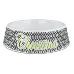 Ikat Plastic Dog Bowl - Large (Personalized)