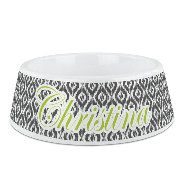 Custom Ikat Plastic Dog Bowl (Personalized)