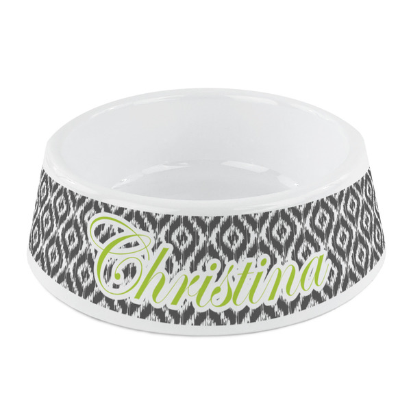 Custom Ikat Plastic Dog Bowl - Small (Personalized)