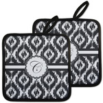 Ikat Pot Holders - Set of 2 w/ Initial