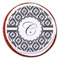 Ikat Printed Icing Circle - Large - On Cookie