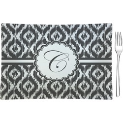 Ikat Glass Rectangular Appetizer / Dessert Plate (Personalized)