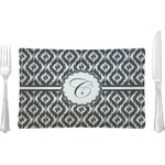 Ikat Rectangular Glass Lunch / Dinner Plate - Single or Set (Personalized)