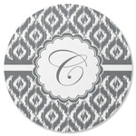 Ikat Round Rubber Backed Coaster (Personalized)