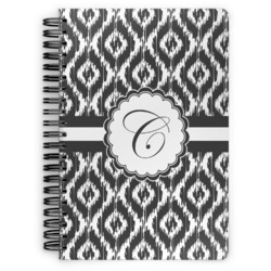 Ikat Spiral Notebook - 7x10 w/ Initial