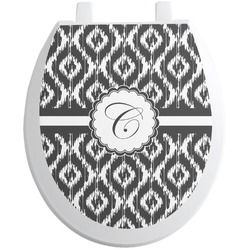 Ikat Toilet Seat Decal - Round (Personalized)