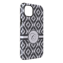 Ikat iPhone Case - Rubber Lined - iPhone 14 Plus (Personalized)