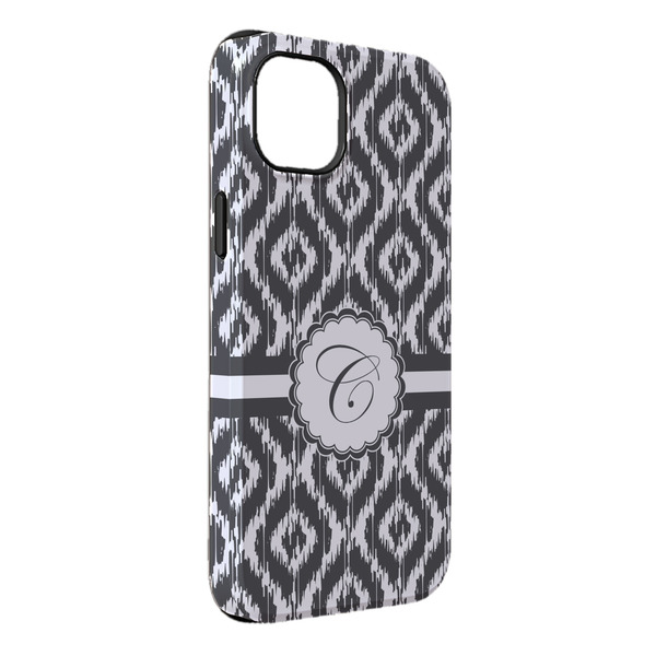 Custom Ikat iPhone Case - Rubber Lined - iPhone 14 Plus (Personalized)