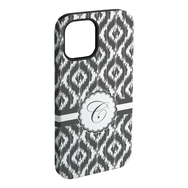 Custom Ikat iPhone Case - Rubber Lined - iPhone 15 Plus (Personalized)