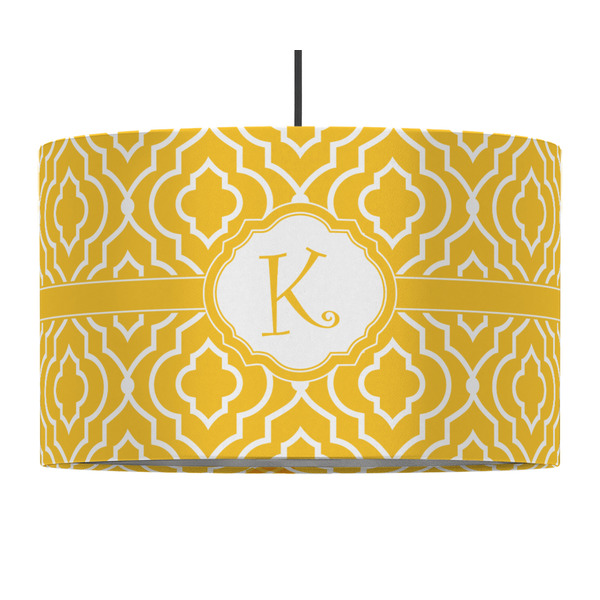 Custom Trellis 12" Drum Pendant Lamp - Fabric (Personalized)