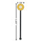 Trellis Black Plastic 5.5" Stir Stick - Round - Dimensions