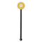 Trellis Black Plastic 5.5" Stir Stick - Round - Single Stick