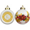 Trellis Ceramic Christmas Ornament - Poinsettias (APPROVAL)