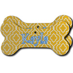 Trellis Ceramic Dog Ornament - Front & Back w/ Initial