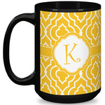 Trellis 15 Oz Coffee Mug - Black (Personalized)