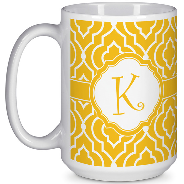 Custom Trellis 15 Oz Coffee Mug - White (Personalized)